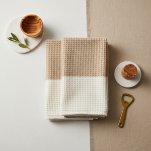Waffle-Weave Tea Towel Pair