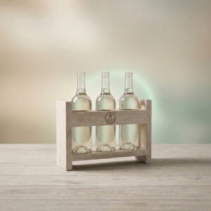 Coastal Cellar whitewashed oak countertop wine rack